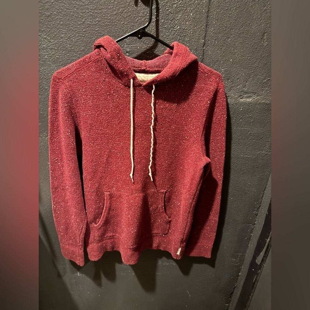 Women’s Koto Red Knit Pullover Hoodie Size Small